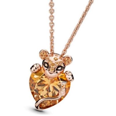 Cadena Tigre Corazón Rose