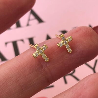 Topos mini cruz dorados