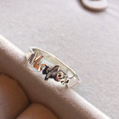 Anillo personalizado círculo nombre