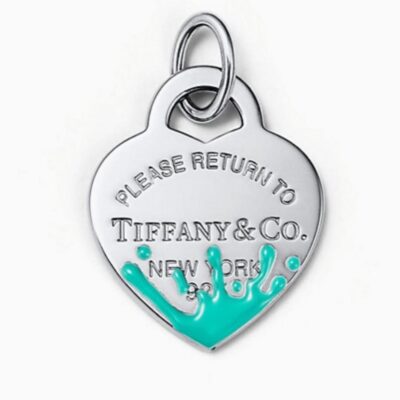 Cadena  corazón azul tiff