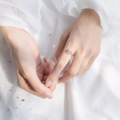 Anillo Ajustable Gatita Rosa