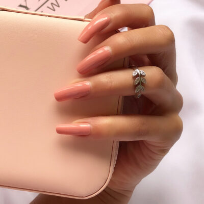 Anillo falange hojitas ajustable