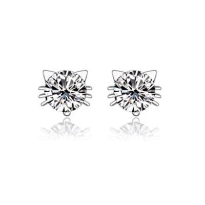 Aretes zircòn gatito