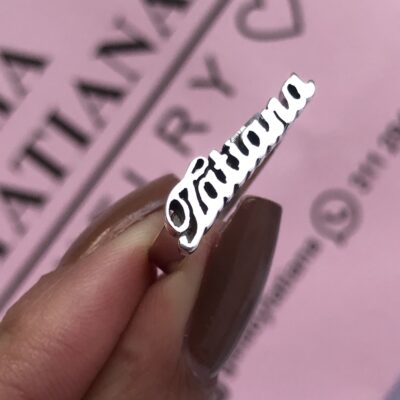 Anillo personalizado nombre escudo