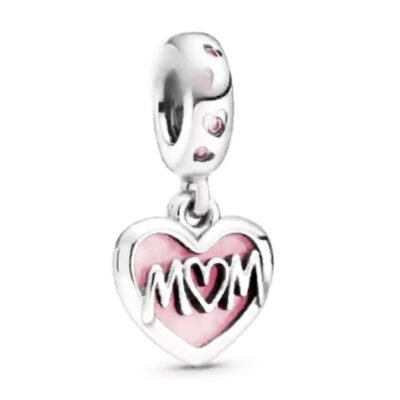 Dije colgante corazón mom