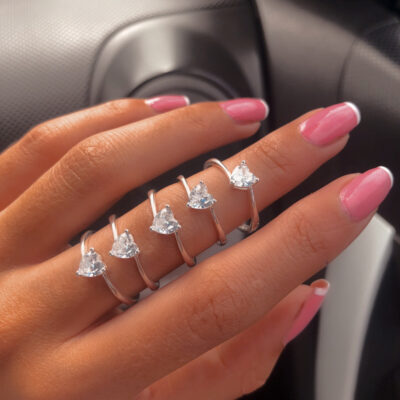 Anillo abierto corazón