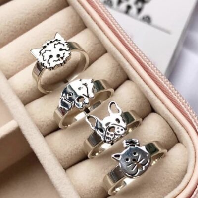 Anillo Mascota Una Cara