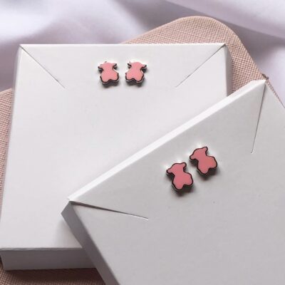 Aretes ositos rosa