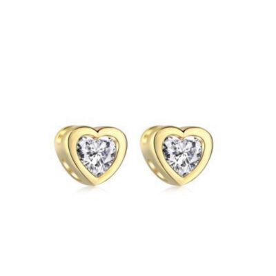 Aretes Corazones Dorados