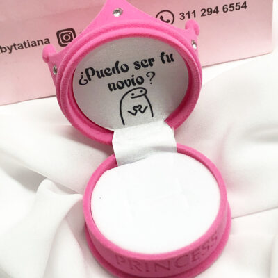 Estuche Para Anillo Corona Grabado