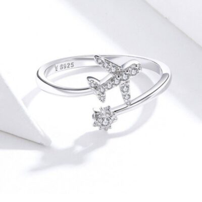 Anillo Ajustable Avión Viaje