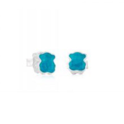 Aretes Ositos Onix Azul Turquesa