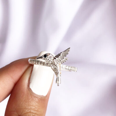 Anillo Colibrí Pájaro