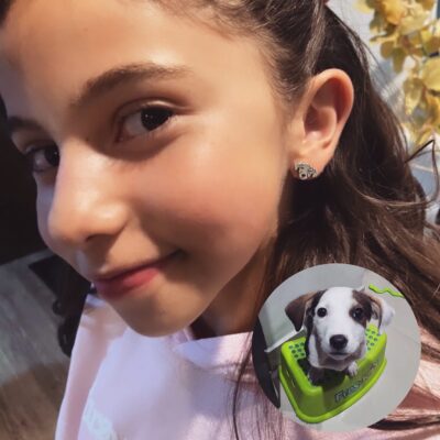 Par Aretes Topos Personalizado Imagen