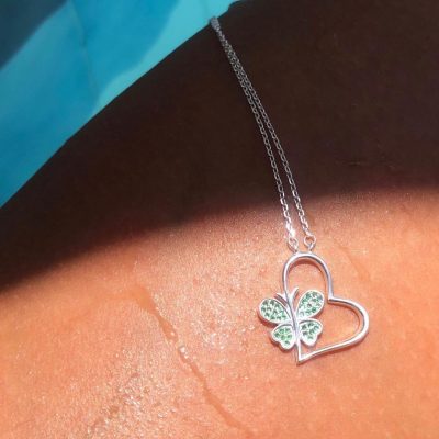 Cadena Corazón Mariposa